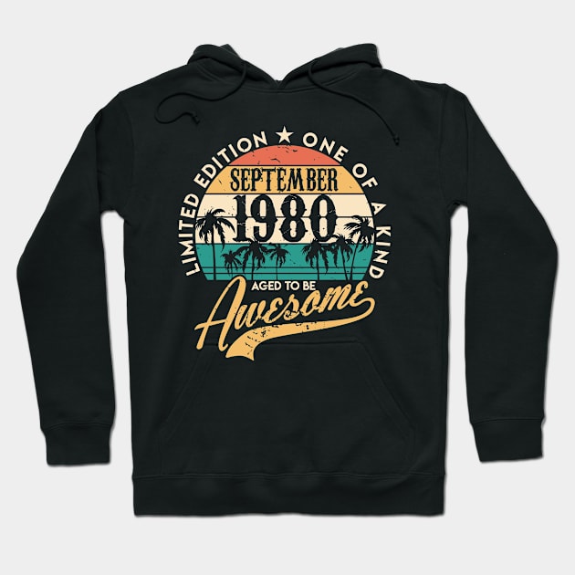 40th birthday gifts for men and women September 1980 gift 40 Hoodie by Cheesybee